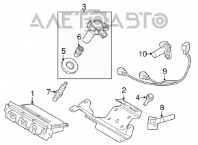 Blocul ECU al calculatorului motorului Ford Flex 09-12 pre-restilizare.