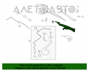 Trapezul de curățare a parbrizului cu motor pentru Ford Flex 09-19