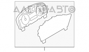 Щиток приборов Ford Flex 09-12 дорест, 1 дисплей, царапины