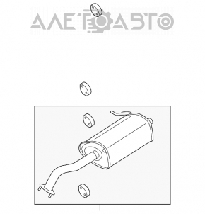 Silentiosul din spate cu teava pentru Hyundai Elantra UD 11-16 1.8