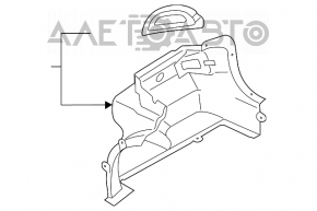 Обшивка арки левая Hyundai Elantra UD 11-16