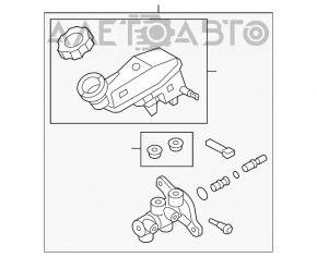 Главный тормозной цилиндр в сборе с бачком Hyundai Elantra UD 11-16 АКПП