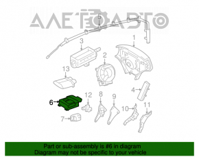 Modulul computerizat al airbag-urilor SRS pentru pernele de siguranță Lexus ES300 ES330 pentru reprogramare.