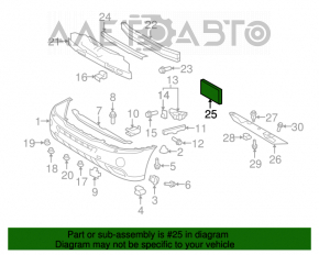 Placă de înmatriculare față pentru Lexus RX300 RX330 RX350 RX400h 04-09