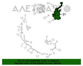 Motorul de spălare a parbrizului pentru Lexus RX300 RX330 RX350 RX400h 04-09