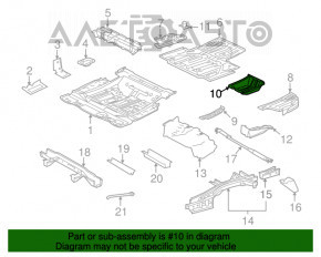 Paletă metalică pentru baterie auto Lexus RX450h 10-15