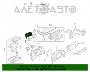 Comutatorul de sub volan stânga Mazda 6 13-21 cu mașină fără PTF.