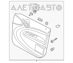 Обшивка двери карточка передняя левая Mini Cooper Countryman R60 12-16 черн