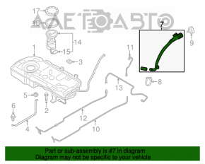 Gâtul de umplere a rezervorului de combustibil Mini Cooper Countryman R60 10-16