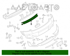 Absorbantul de șocuri al barei spate Mini Cooper Countryman R60 10-16