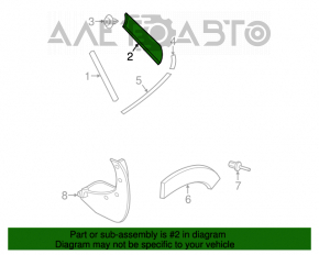 Накладка задней стойки левая Mini Cooper Countryman R60 10-16 царапины