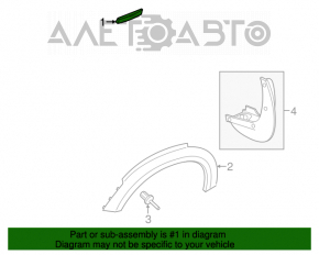 Molding aripi față stânga sus Mini Cooper Countryman R60 10-16 crom, decupat