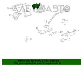 Подушка безопасности airbag пассажирская в торпеде Toyota Sequoia 08-16