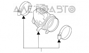 Воздуховод к фильтру Nissan Versa Note 13-19 1.6