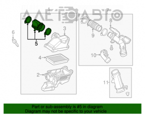 Воздуховод к фильтру Nissan Versa Note 13-19 1.6