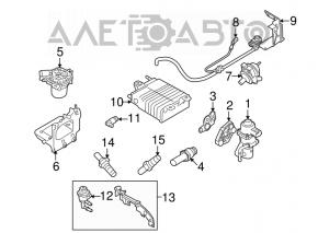 Канистра с углем абсорбер Ford Focus usa 08-11