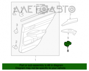 Controlul geamului electric din spate, stânga, Honda Civic 4d 06-09