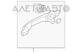 Mânerul ușii exterioare din spate dreapta pentru Honda Civic 4d 06-09.