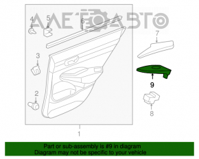 Controlul geamului electric din spate dreapta pentru Honda Civic 4d 06-09.