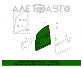 Дверь голая передняя левая Honda Civic 4d 06-09