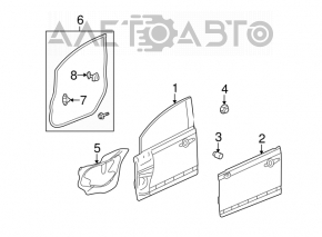 Дверь голая передняя левая Honda Civic 4d 06-09