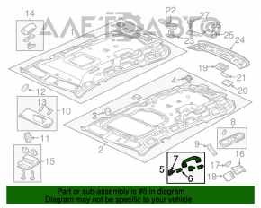 Manerul plafonului din spate stânga pentru Honda Civic 4d 06-09