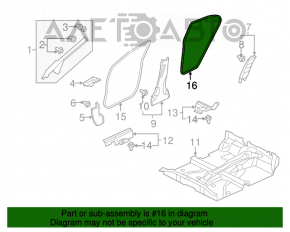 Garnitură de etanșare a cadrului ușii spate stânga Honda Civic 4d 06-09