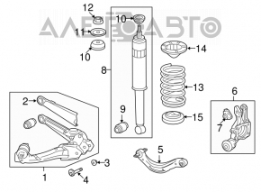 Arcul spate stânga Honda Civic 4d 06-09