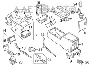 Capacul lateral dreapta al consolei Infiniti FX35 FX45 03-08 crom