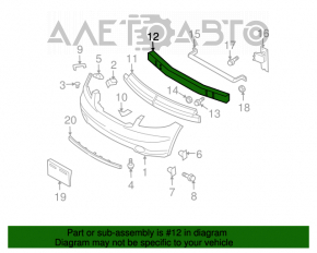 Amplificatorul de bara fata pentru Infiniti FX35 FX45 03-08 din aluminiu