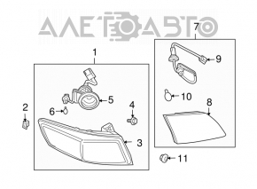 Фонарь внутренний крышка багажника левый Infiniti FX35 FX45 06-08 рест сша