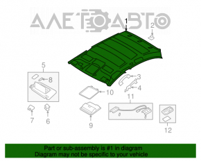 Обшивка потолка Infiniti G25 G35 G37 4d 06-14 без люка