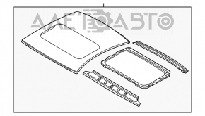 Крыша металл Infiniti G25 G35 G37 4d 06-14 под люк, отпилена