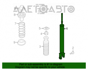 Amortizor spate dreapta Infiniti G25 G35 G37 4d 06-14 RWD