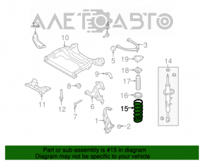 Пружина передняя левая Infiniti G25 G35 G37 4d 06-14