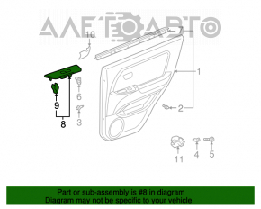 Controlul geamului electric din spatele stânga al unui Lexus RX300 98-03 cu capac