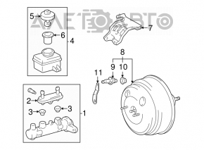 Главный тормозной цилиндр с бачком Lexus RX300 98-03