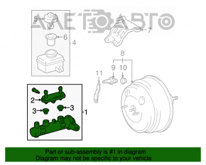 Главный тормозной цилиндр с бачком Lexus RX300 98-03