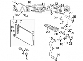 Radiator de răcire apă Lexus RX300 RX330 04-06 nou, neoriginal.