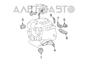 Pernele motorului drept Mercedes W211 E350 awd nou, neoriginal LEMFORDER