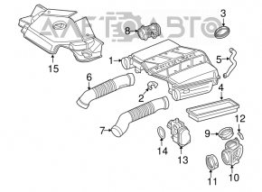 Воздуховод левый Mercedes W211 v6 v8 бенз