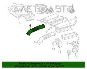 Conducta de aer dreapta Mercedes W211 v6 v8 benzină