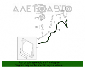 Tubul de aer condiționat, compresorul și radiatorul lung pentru Mercedes W211 E550.