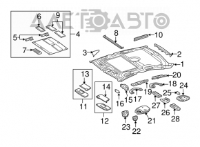 Plafonul de iluminare pentru pasagerii Mercedes W211 bej