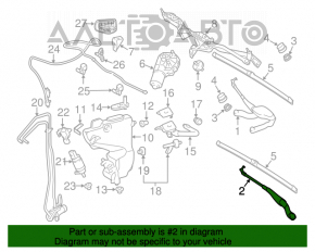 Frânghie stânga a ștergătorului Mercedes W211