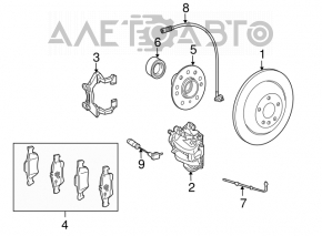 Placă de frână spate stânga Mercedes W164 ML W251 330/14mm