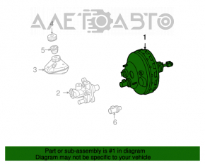 Amplificator de vidare a frânelor asamblat pentru Mercedes W221