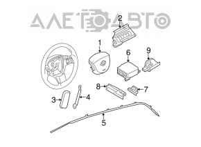 Perdeaua de aerbag lateral stânga pentru Nissan Murano z50 03-08