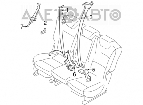 Centura de siguranță din spate, stânga, pentru Subaru B10 Tribeca.