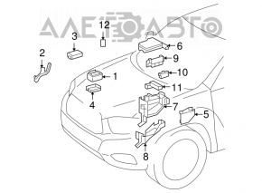 Blocul de siguranțe Bloc asamblare, joncțiune motor Toyota Highlander 08-13